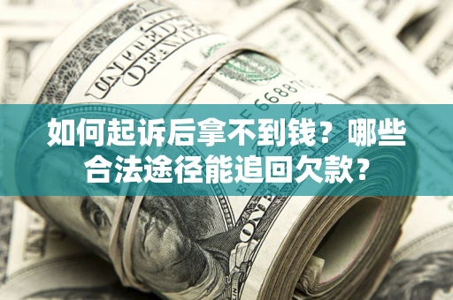 武汉如何起诉后拿不到钱？哪些合法途径能追回欠款？