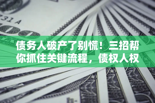 武汉债务人破产了别慌！三招帮你抓住关键流程，债权人权益不再缩水