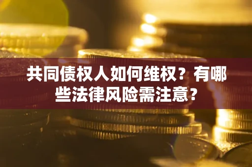 武汉共同债权人如何维权？有哪些法律风险需注意？