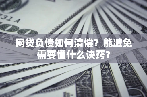 武汉网贷负债如何清偿？能减免需要懂什么诀窍？