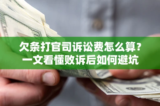 武汉欠条打官司诉讼费怎么算？一文看懂败诉后如何避坑