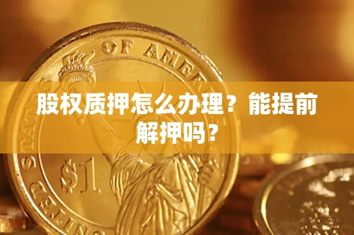 武汉股权质押怎么办理？能提前解押吗？